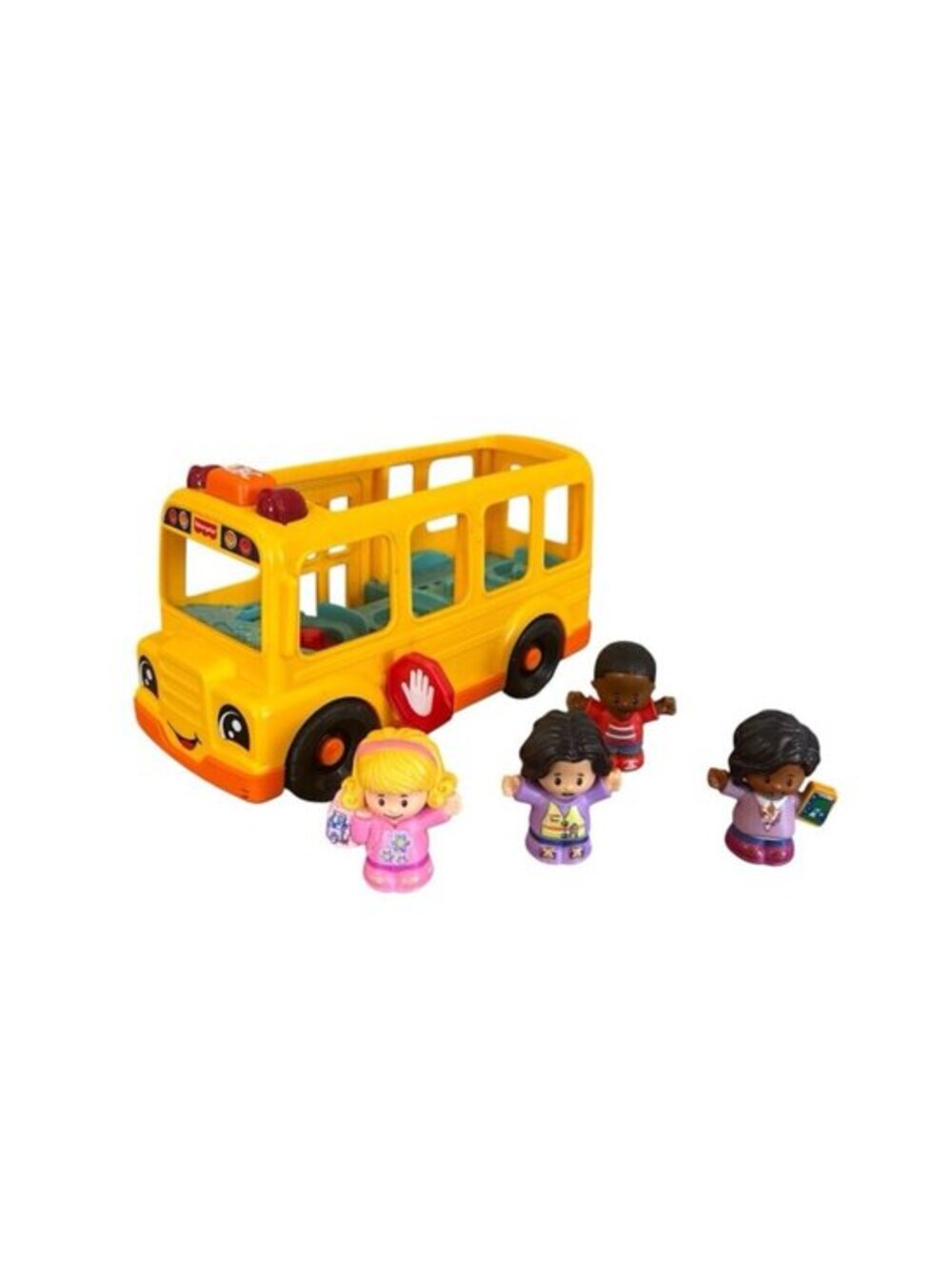 Fisher-Price Little People School Bus Musical Push-Along Vehicle 4 People